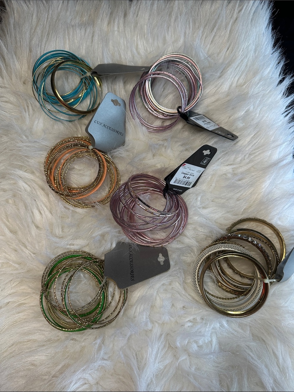 Assorted Multicolor Bangle Bracelet Set - Fashion Jewelry
